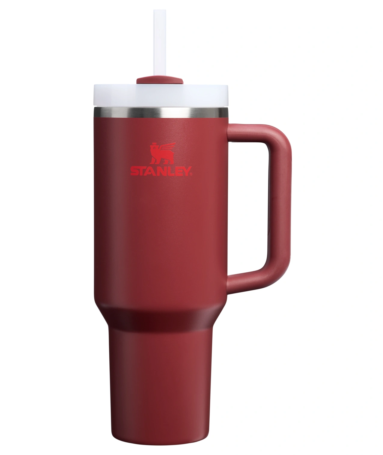 Termokrūze ar salmiņu Stanley The Quencher H2.O FlowState Tumbler 1.18l Cranberry