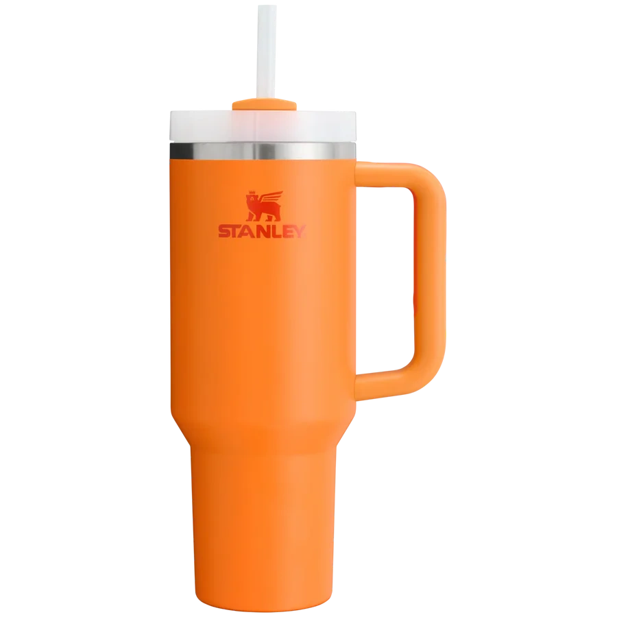 Termokrūze ar salmiņu Stanley The Quencher H2.O FlowState Tumbler 1.18l Goldenrod Coral