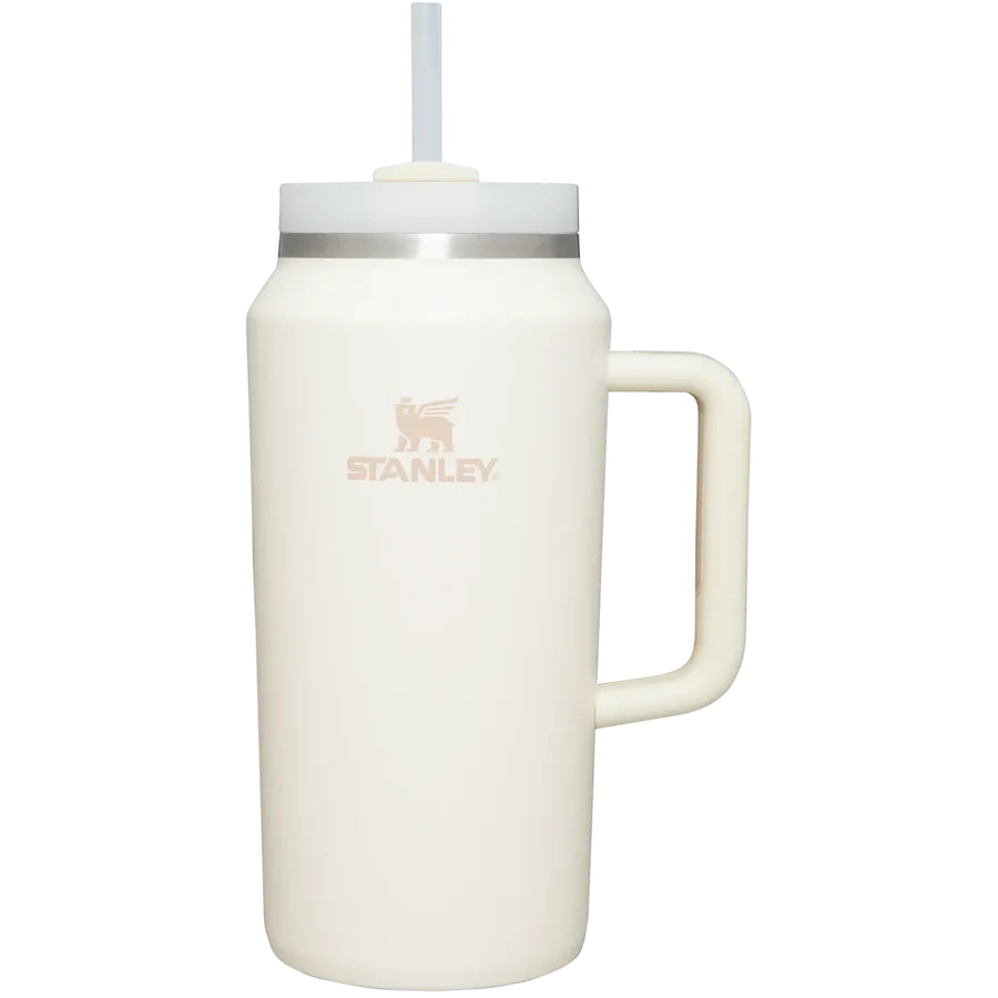 Termopudele ar salmiņu Stanley The Quencher H2.0 FlowState Tumbler 1.9l Cream