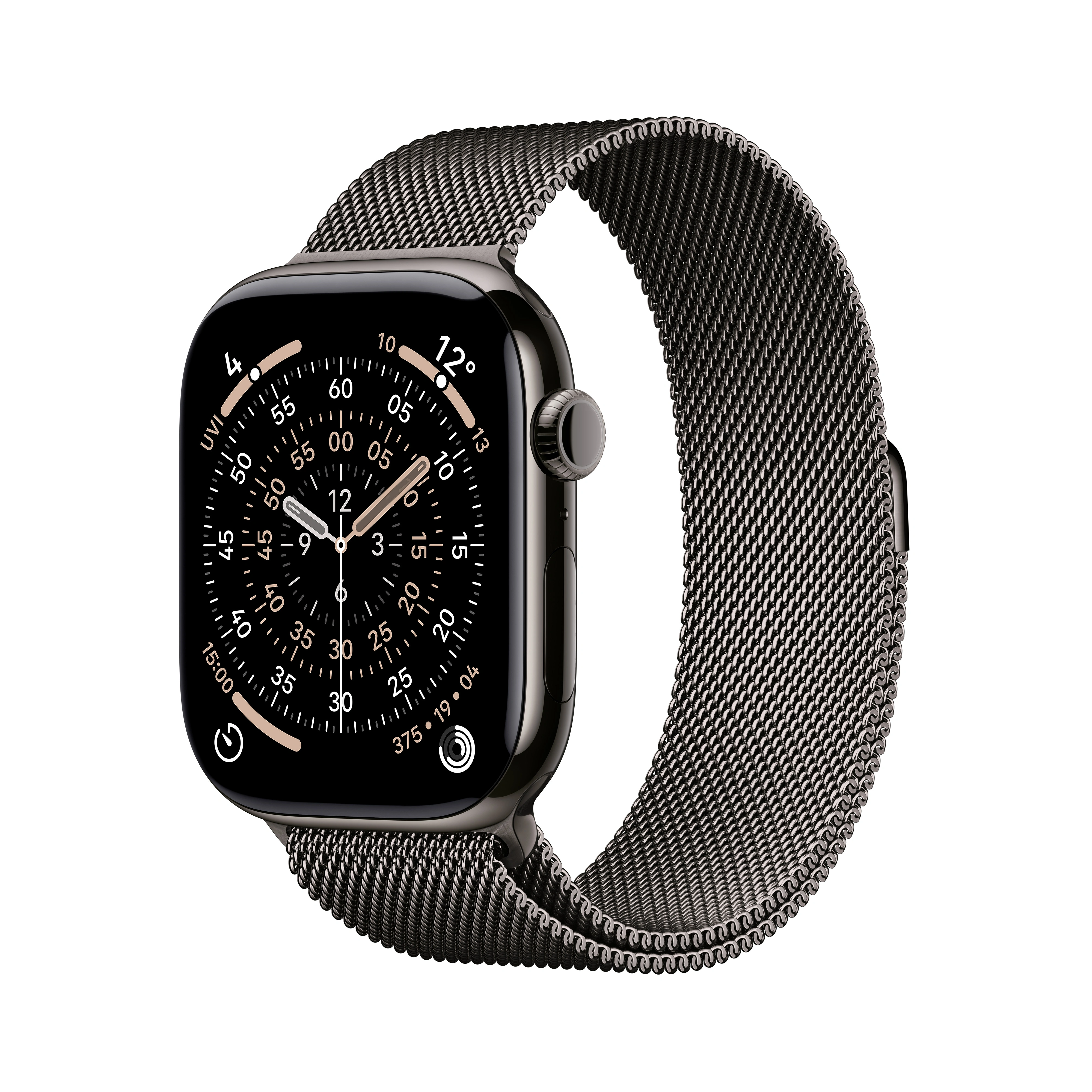 Apple Watch Series 11 GPS + Cellular 42mm Slate Titanium Case with Slate Milanese Loop