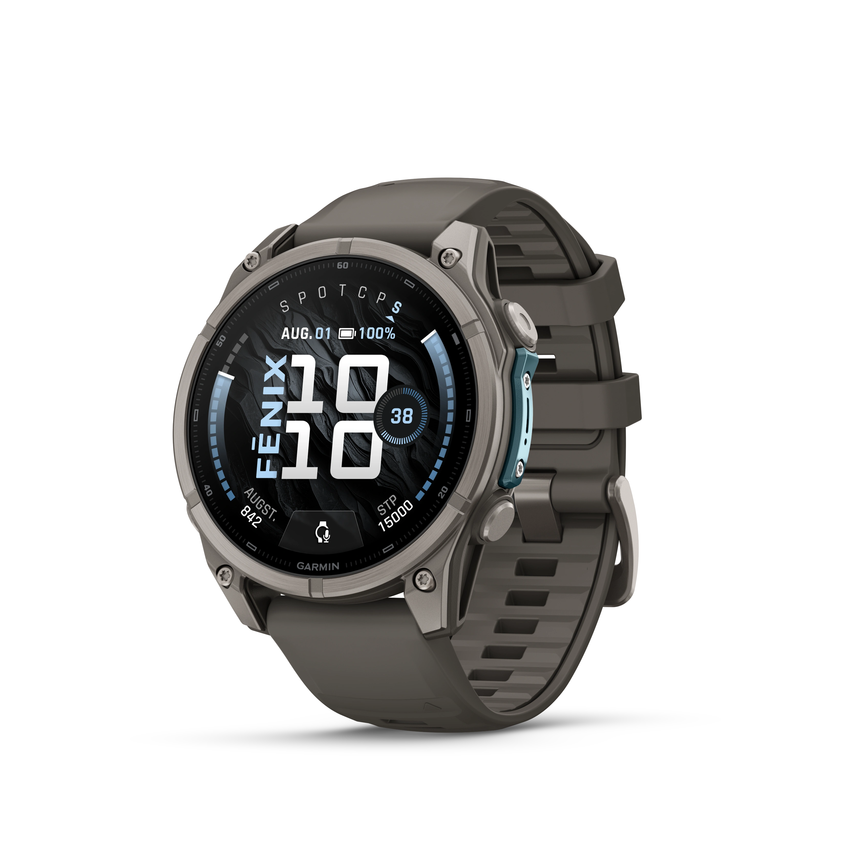 Garmin fenix 9 47mm Titanium with Pebble Gray Silicone Band
