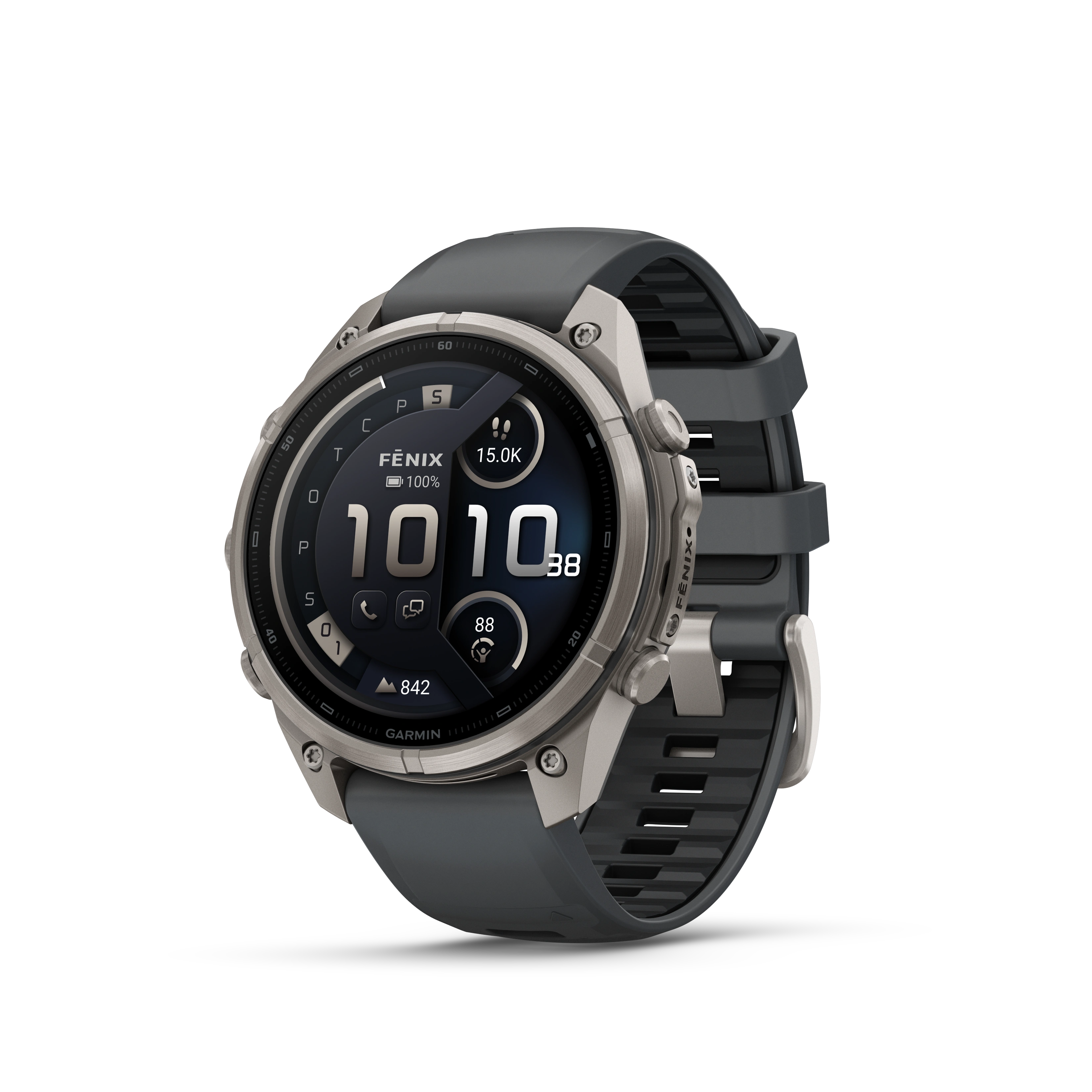 Garmin fenix 9 PRO 47mm inReach Titanium with Graphite/Black Silicone Band
