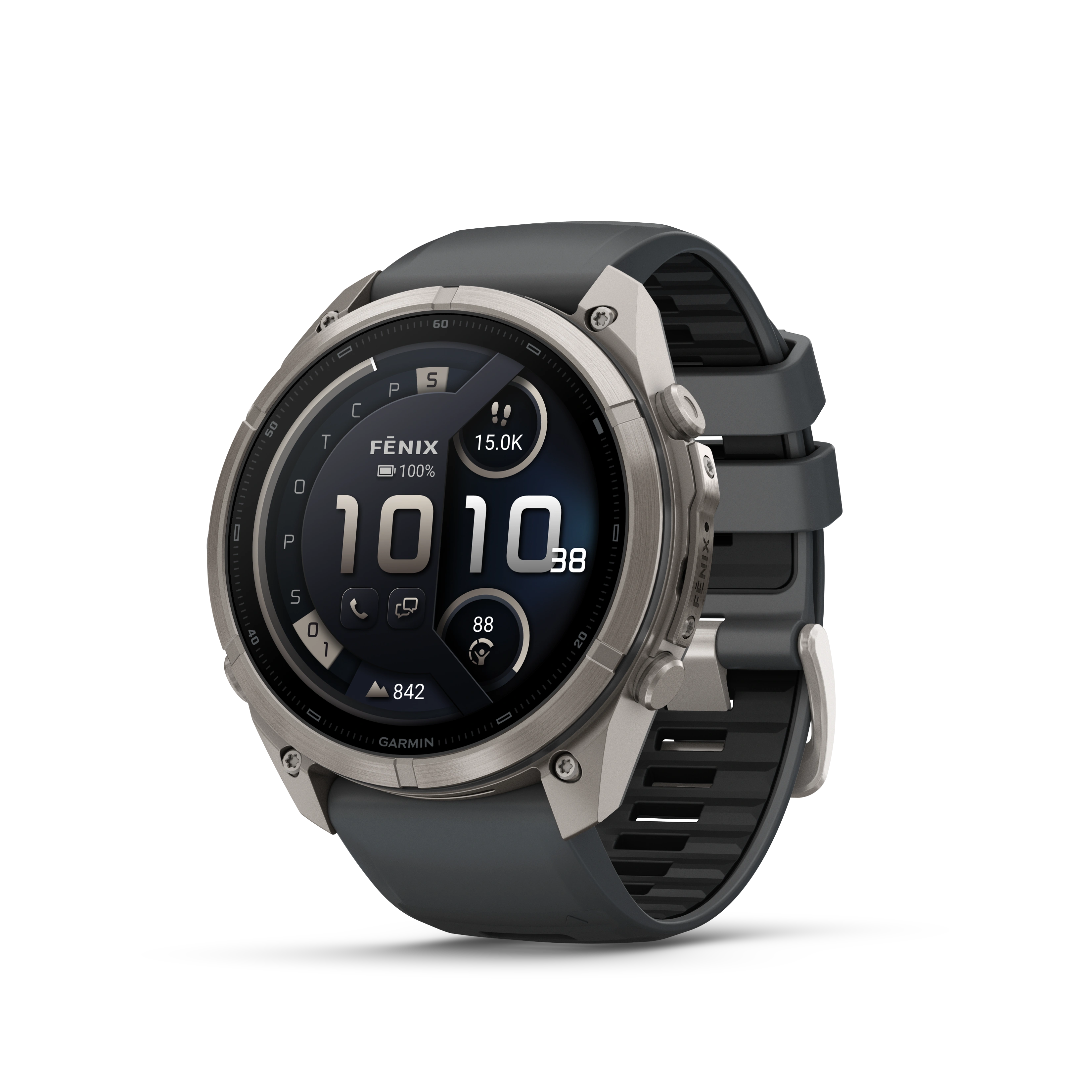 Garmin fenix 9 PRO 51mm inReach Titanium with Graphite/Black Silicone Band