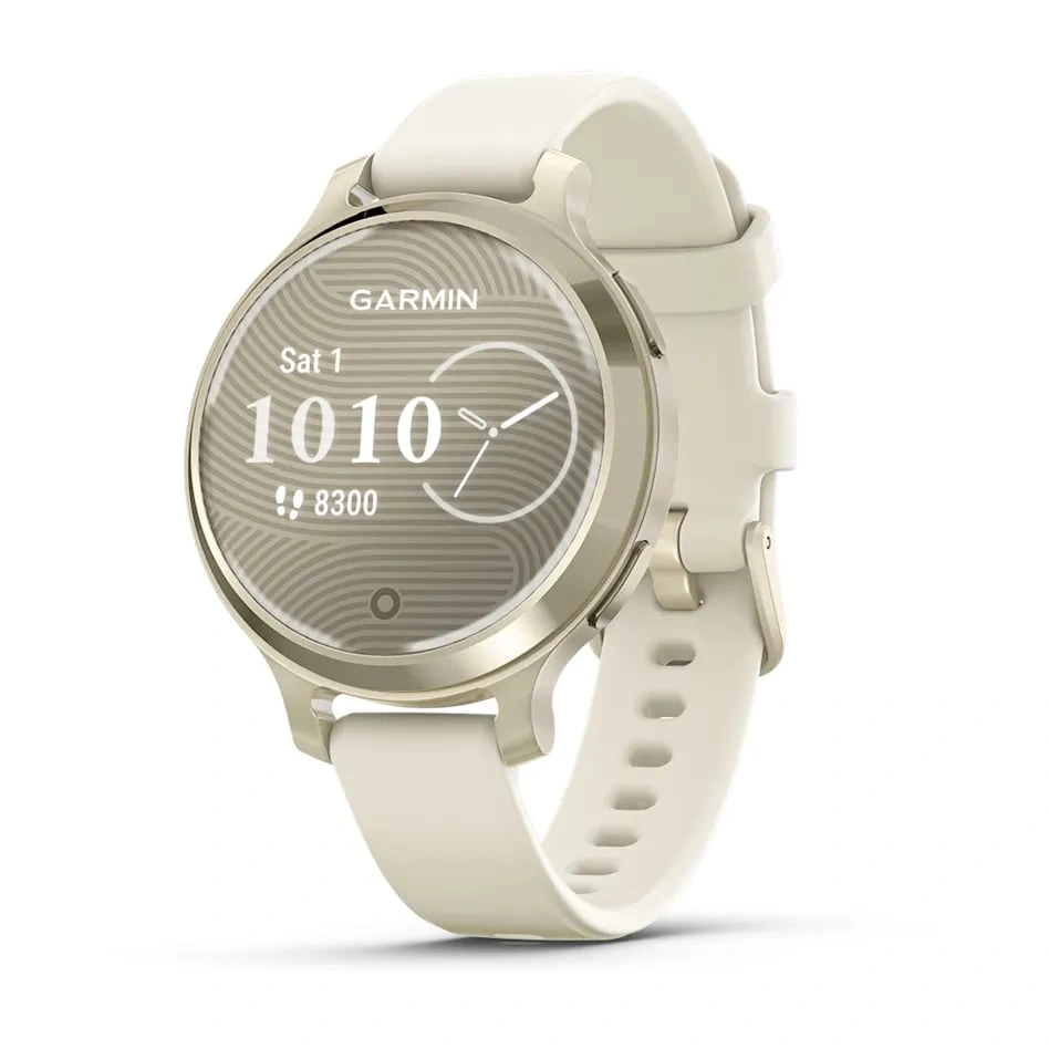 Garmin Lily 2 Active Lunar Gold with Bone Silicone Band