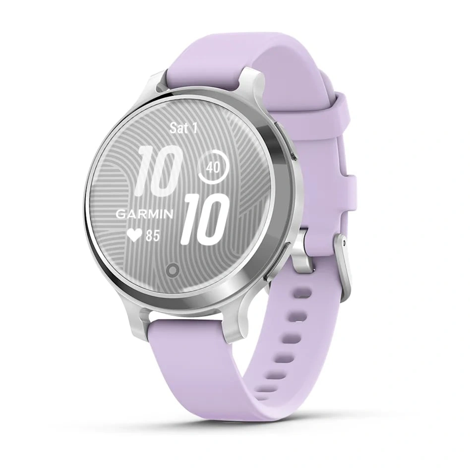 Garmin Lily 2 Active Silver/ with Purple Jasmine Silicone Band