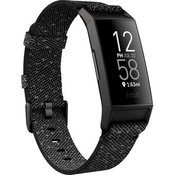 Fitbit Charge 4 Special Edition Granite Reflective Woven Band + Classic Band / Black Tracker