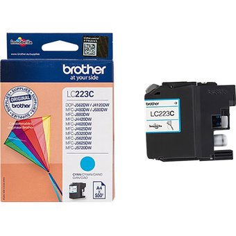 Brother LC223C Cyan 550pages Black