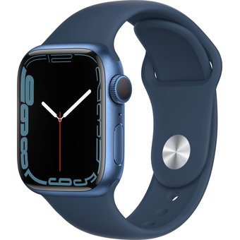 Смарт часы Apple Watch Series 7 GPS 41mm Blue Aluminium Case with Abyss Blue Sport Band