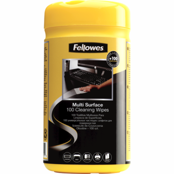 Fellowes Multi Surface 100 Cleaning Wipes
