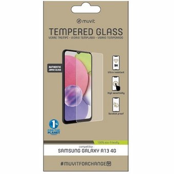 Samsung Galaxy A13 4G Tempered Screen Glass By Muvit Transparent