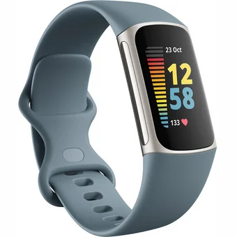 Fitnesa aproce Fitbit Charge 5 Steel Blue / Platinum Stainless Steel [Mazlietots]