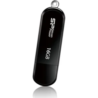 USB zibatmiņa Silicon Power LuxMini 322 16 GB, USB 2.0, Black