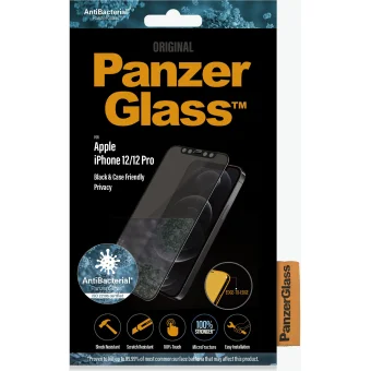 Viedtālruņa ekrāna aizsargs PanzerGlass iPhone 12/12 Pro Glass Black