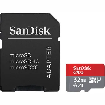 SanDisk 32GB microSDHC Class 10 + SD Adapter