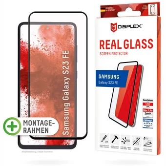 Viedtālruņa ekrāna aizsargs Samsung Galaxy S23 FE Full Cover 3D Glass By Displex Black