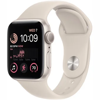 Viedpulksteņi Apple Watch SE (2nd Gen) GPS 40mm Starlight Aluminium Case with Starlight Sport Band [Demo, komplektācijā neietilpst lādētājs]