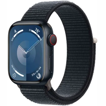 Viedpulkstenis Apple Watch Series 9 GPS + Cellular 41mm Midnight Aluminium Case with Midnight Sport Loop