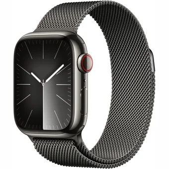 Viedpulkstenis Apple Watch Series 9 GPS + Cellular 41mm Graphite Stainless Steel Case with Graphite Milanese Loop
