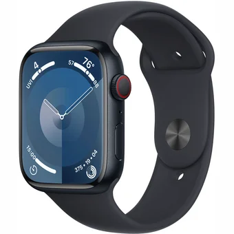 Apple Watch Series 9 GPS + Cellular 45mm Midnight Aluminium Case with Midnight Sport Band - S/M [Demo, komplektācijā neietilpst lādētājs]