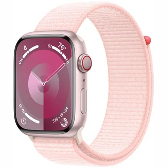 Viedpulkstenis Apple Watch Series 9 GPS + Cellular 45mm Pink Aluminium Case with Light Pink Sport Loop