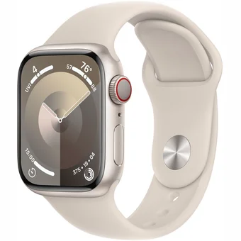Viedpulkstenis Apple Watch Series 9 GPS + Cellular 41mm Starlight Aluminium Case with Starlight Sport Band - M/L