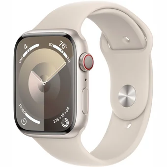 Viedpulkstenis Apple Watch Series 9 GPS + Cellular 45mm Starlight Aluminium Case with Starlight Sport Band - M/L