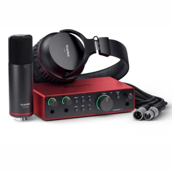 Audio interfeiss Focusrite Scarlett 2i2 Studio 4th Gen komplekts