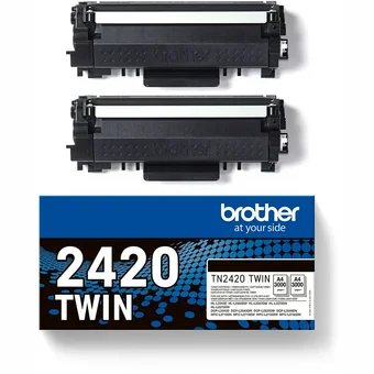Brother TN2420TWIN augstas ražības tonera kasetne Twin Pack - Black