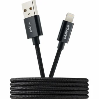 Canyon CFI-3 Lightning to USB-A Cable Black 1m