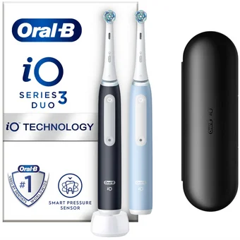 Braun Oral-B iO3 Matt Black/Ice Blue Duo Pack Edition