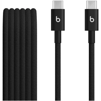 Lādētāji, kabeļi un adapteri Beats USB-C to USB-C Woven Cable (1.5 m) - Bolt Black
