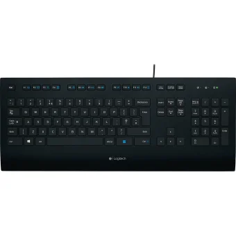 Klaviatūra Logitech Corded Keyboard K280E RU Black