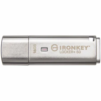 USB zibatmiņa Kingston IronKey Locker+ 50 16GB Silver