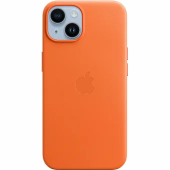 Apple iPhone 14 Leather Case with MagSafe - Orange