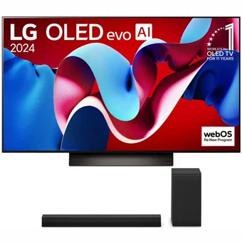 Televizors LG 48" UHD OLED evo C4 Smart TV OLED48C41LA + Soundbars LG S40T Komplekts