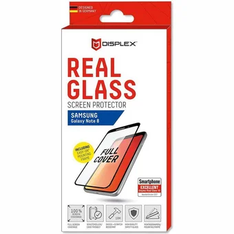Viedtālruņa ekrāna aizsargs Samsung Galaxy Note 8 Real glass 3D By Displex Black