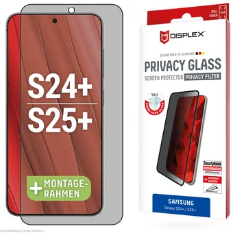 Viedtālruņa ekrāna aizsargs Samsung Galaxy S24+/S25+ Privacy Glass Protector By Displex