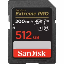 Atmiņas kartes SanDisk Extreme PRO 512GB SDXC BLACK
