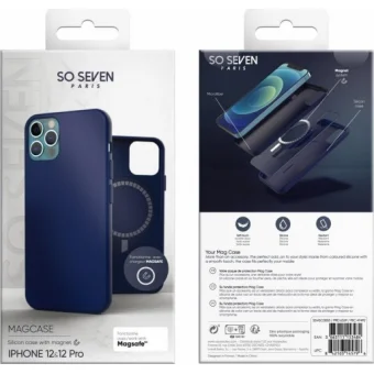 Apple iPhone 12/12 Pro Silicone Mag Cover By So Seven Blue