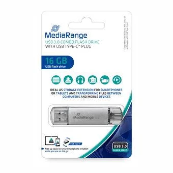 USB zibatmiņa Mediarange MR935 16GB USB-C