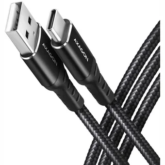 Lādētāji, kabeļi un adapteri Axagon BUCM-AM10AB USB-C to USB-A 1m