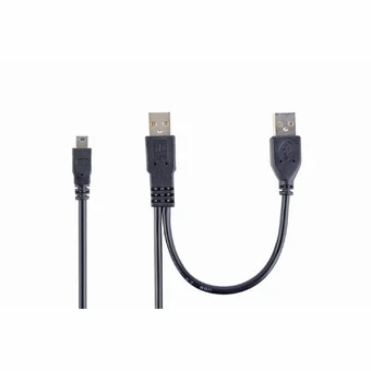 Gembird Dual USB A to Mini-USB 0.9m Black