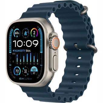 Viedpulkstenis Apple Watch Ultra 2 GPS + Cellular 49mm Titanium Case with Blue Ocean Band