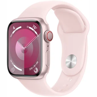 Viedpulkstenis Apple Watch Series 9 GPS + Cellular 41mm Pink Aluminium Case with Light Pink Sport Band - M/L
