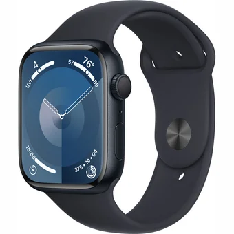 Viedpulkstenis Apple Watch Series 9 GPS 45mm Midnight Aluminium Case with Midnight Sport Band - M/L