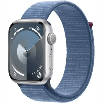 Viedpulkstenis Apple Watch Series 9 GPS 45mm Silver Aluminium Case with Winter Blue Sport Loop