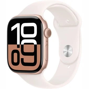 Viedpulkstenis Apple Watch Series 10 GPS 46mm Rose Gold Aluminium Case with Light Blush Sport Band - M/L