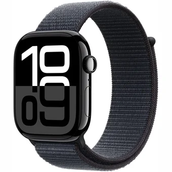 Viedpulkstenis Apple Watch Series 10 GPS + Cellular 46mm Jet Black Aluminium Case with Ink Sport Loop