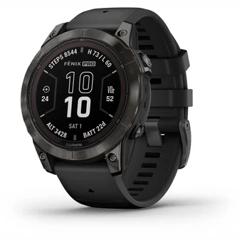 Viedpulksteņi Garmin Fenix 7 Pro Sapphire Solar Carbon Gray with Black Band