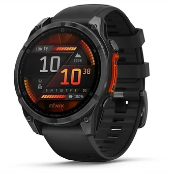 Viedpulkstenis Garmin fenix 8 47mm AMOLED Slate grey with Black silicone band